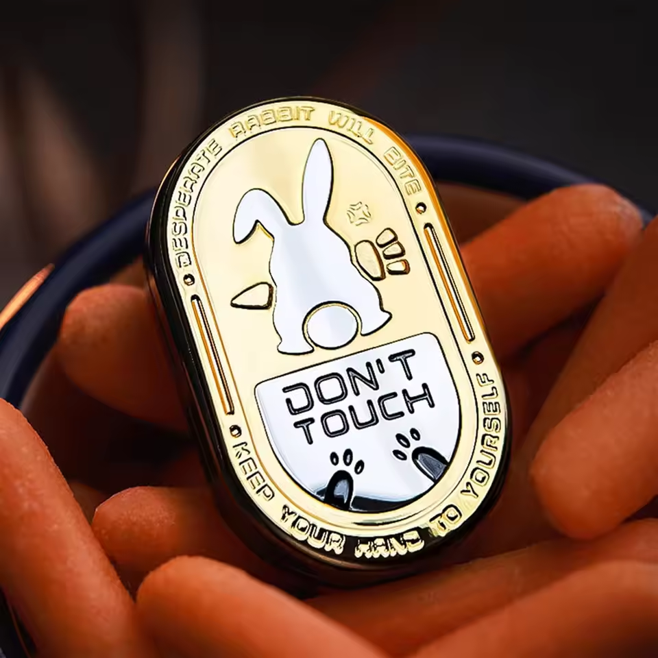 Don’t Touch Bunny Slider – Grumpy Rabbit EDC Toy with Addictive “Ding” Sound