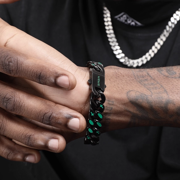 VortexLink– Dual-Sided Titanium Steel Cuban Bracelet