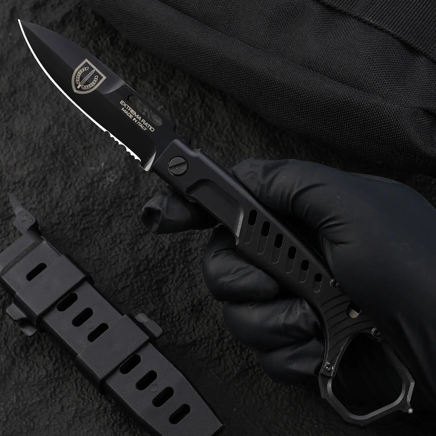 Ghost Reaver: N690 Tactical Folding Knife with Finger Ring
