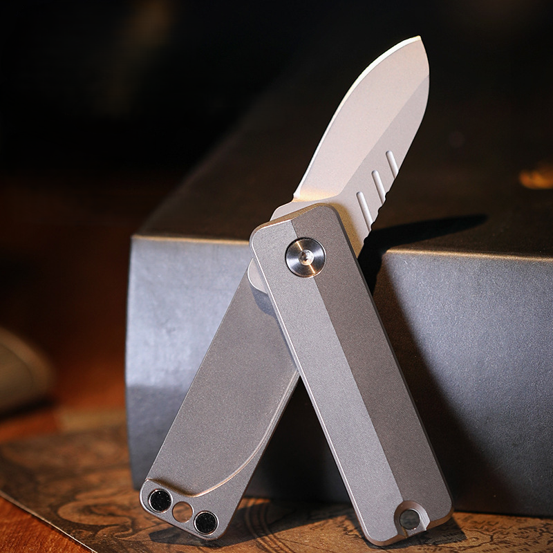 TiSpin Blade — Titanium Magnetic Fidget Utility Knife