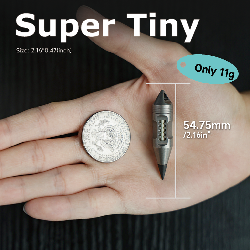 Wolf Fang 2.0- Titanium Keychain Lantern & Pen & Screwdriver