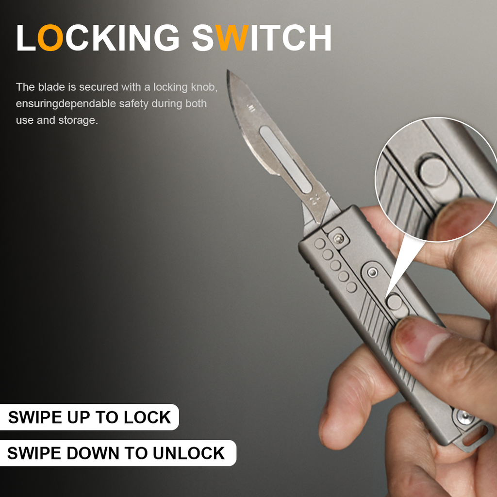 TiRoto:Ti EDC Utility Knife with Snap-Flick Action