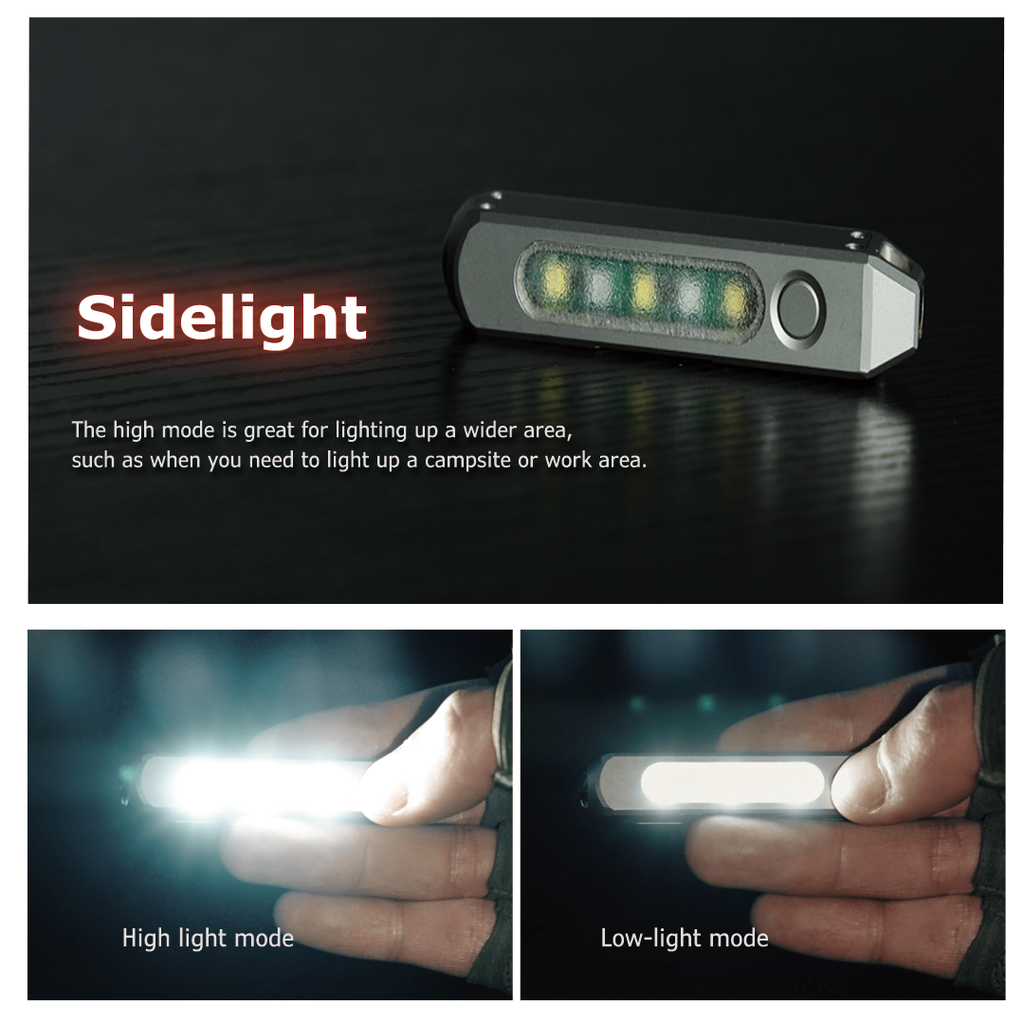 EchoSwitch: Titanium Magnetic Dual-Light EDC Flashlight