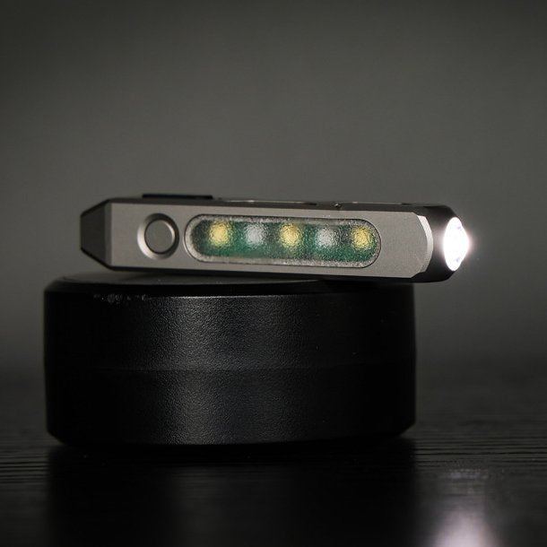 EchoSwitch: Titanium Magnetic Dual-Light EDC Flashlight