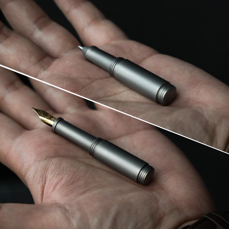 RocketInk Titanium Pocket Pen: Ballpoint & Fountain Options