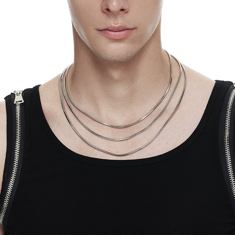 Atlas Chain Necklace – Square Snake Design, Unisex 316L Stainless Steel
