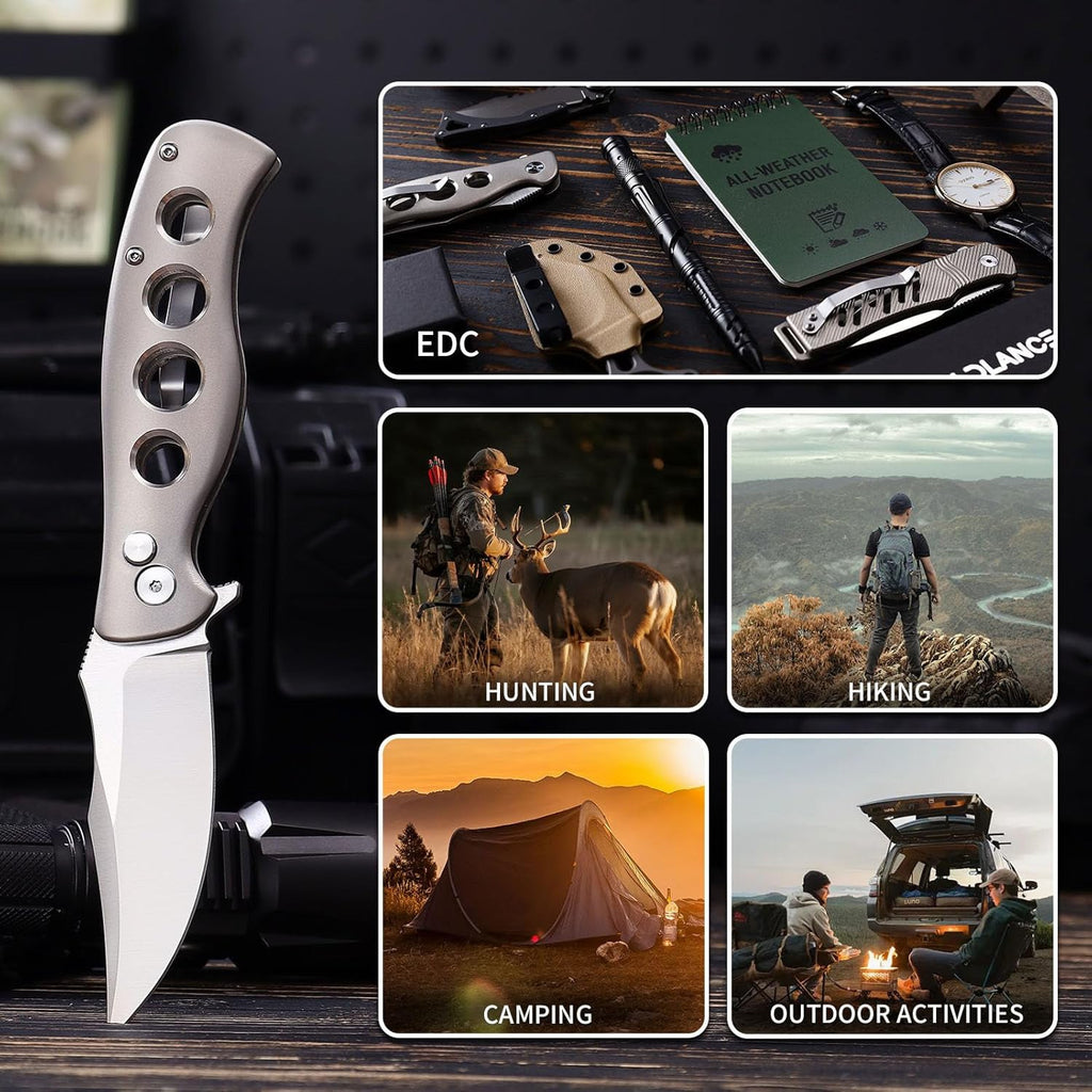 Eclipse Fold - Titanium Handle EDC Small Pocket Knife