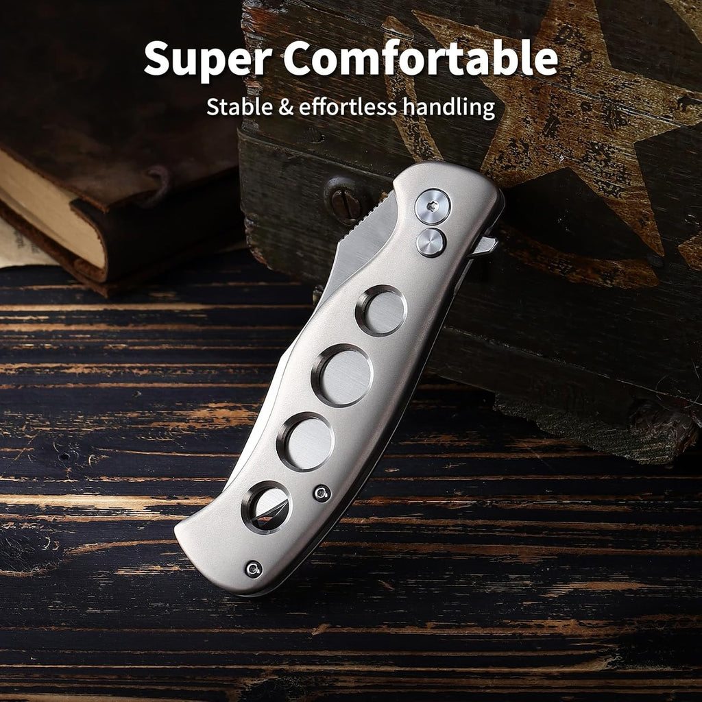 Eclipse Fold - Titanium Handle EDC Small Pocket Knife