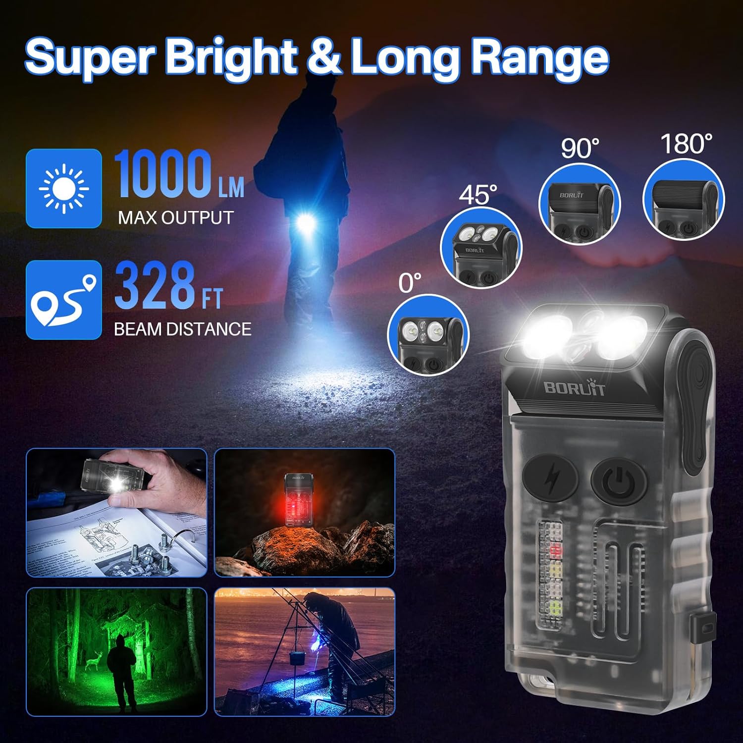 AlertGlow Guardian : Mini Pocket Keychain Flash Light