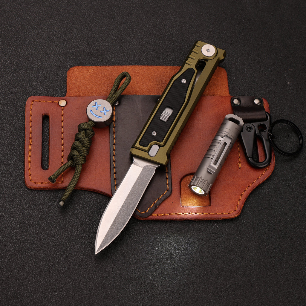 50% OFF-Limited Holiday Edition! Gravity Knife+Pendant+Flashlight+Sheath