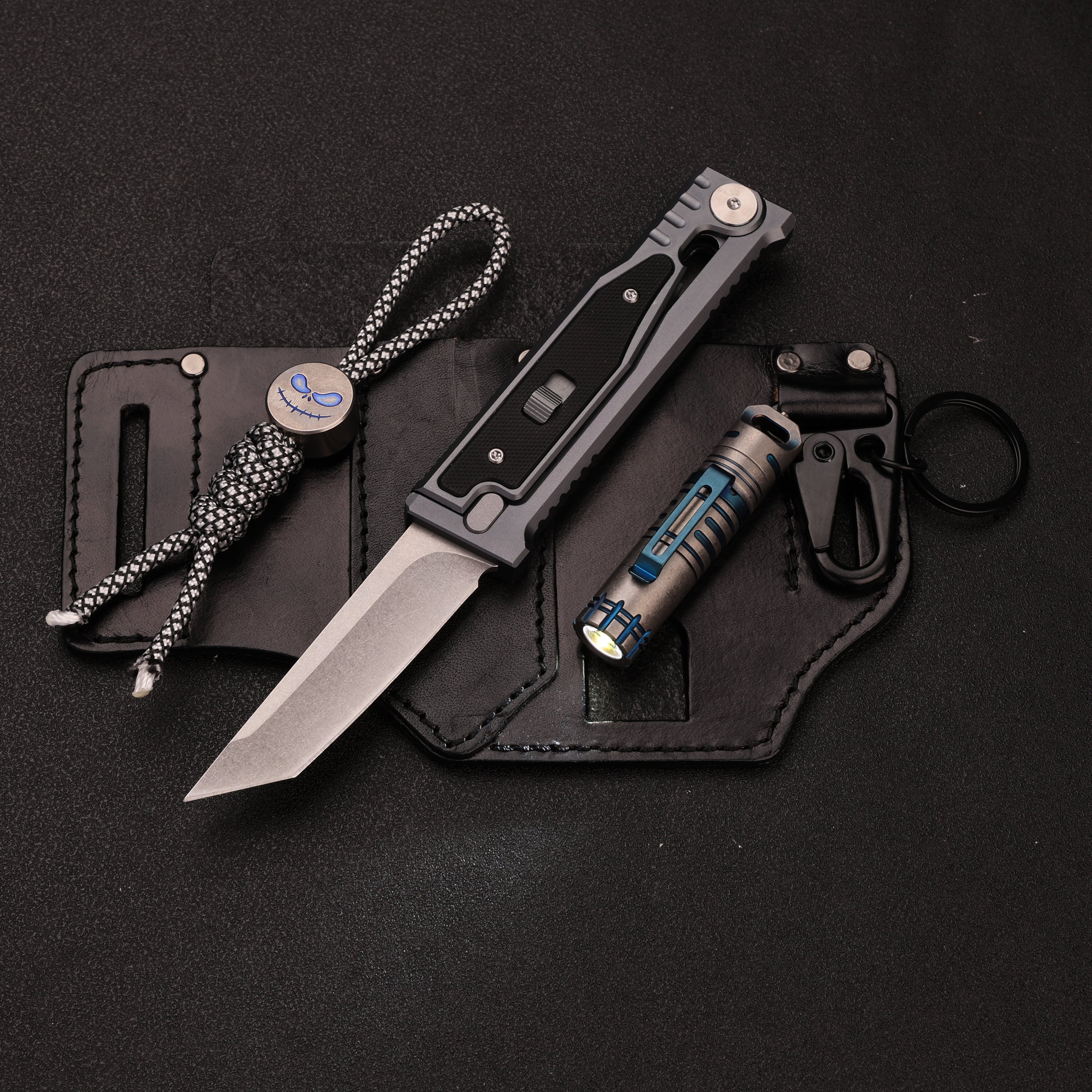 50% OFF-Limited Holiday Edition! Gravity Knife+Pendant+Flashlight+Sheath