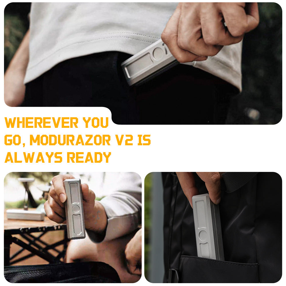 ModuRazor V2 - Portable Travel-Ready Titanium Razor