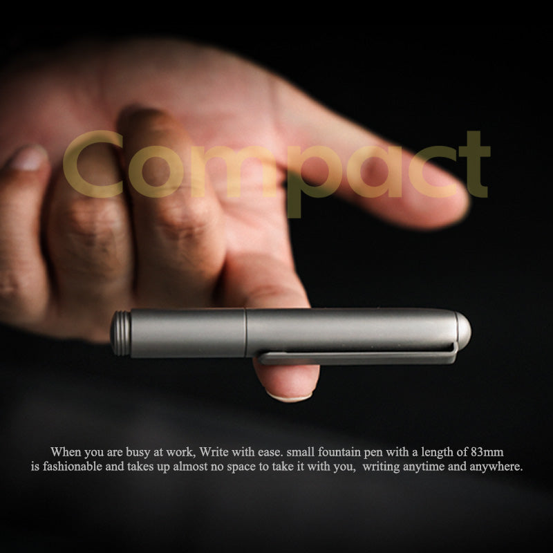 RocketInk Titanium Pocket Pen: Ballpoint & Fountain Options