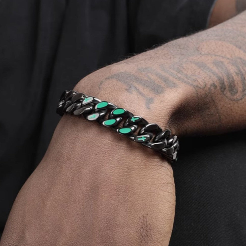 VortexLink– Dual-Sided Titanium Steel Cuban Bracelet