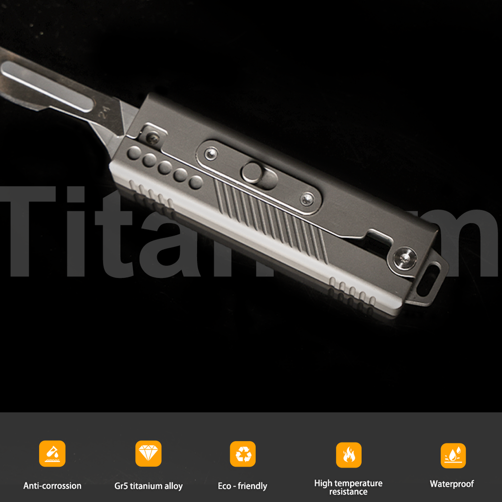 TiRoto:Ti EDC Utility Knife with Snap-Flick Action