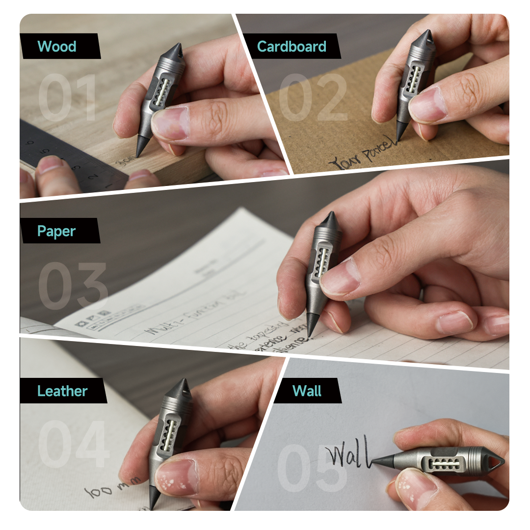 Wolf Fang 2.0- Titanium Keychain Lantern & Pen & Screwdriver