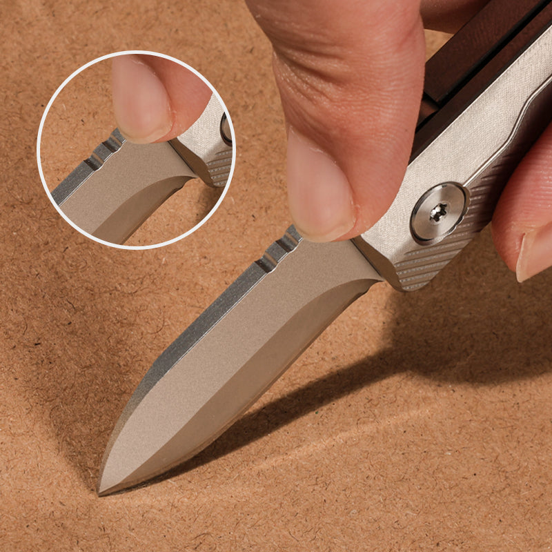 TiNova: Magnetic Titanium Mini EDC Knife & Fidget Tool