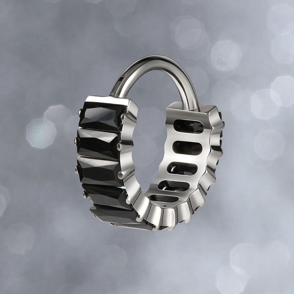 Icy CZ Stone Hoop – G23 Titanium Hypoallergenic Cartilage Earring