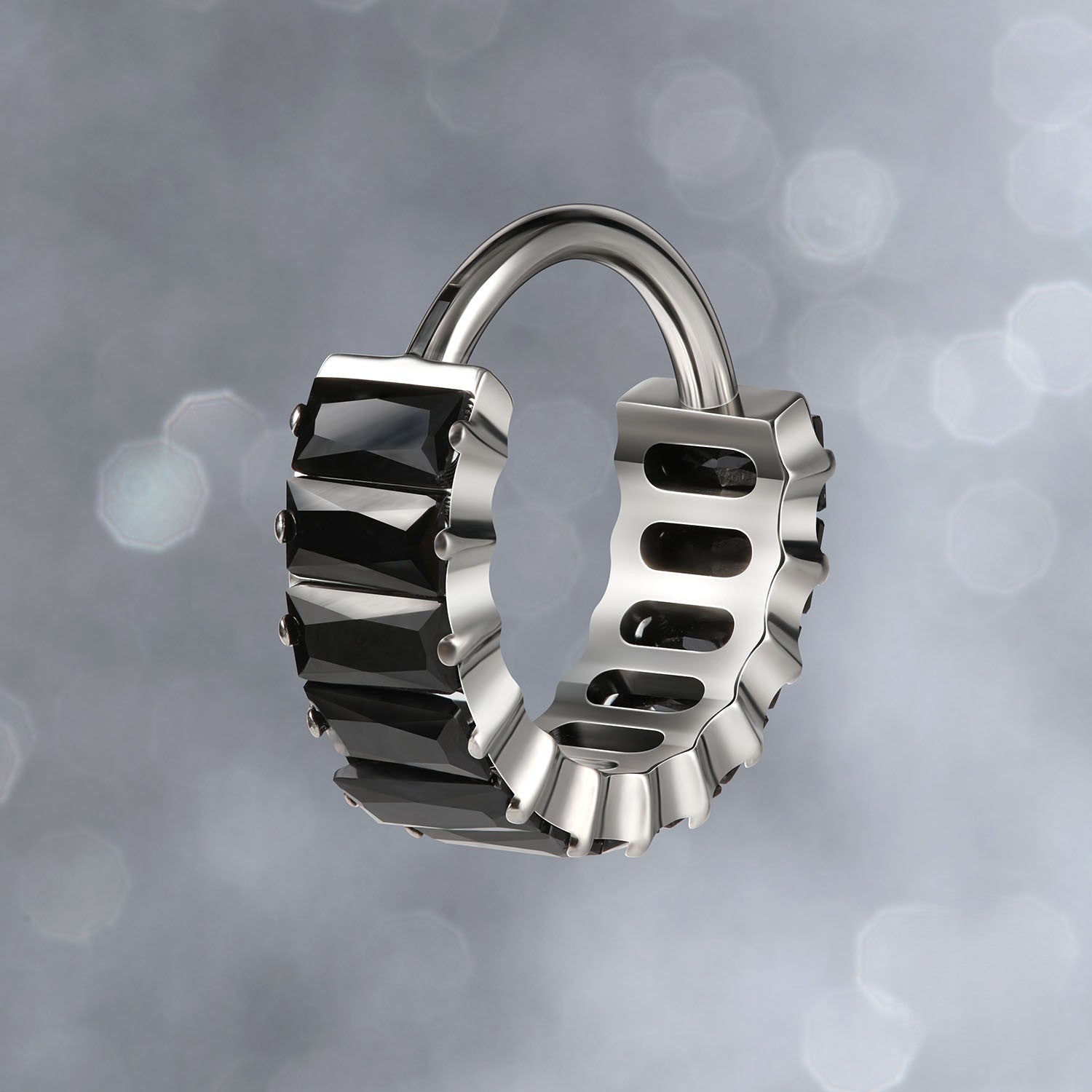 Icy CZ Stone Hoop – G23 Titanium Hypoallergenic Cartilage Earring