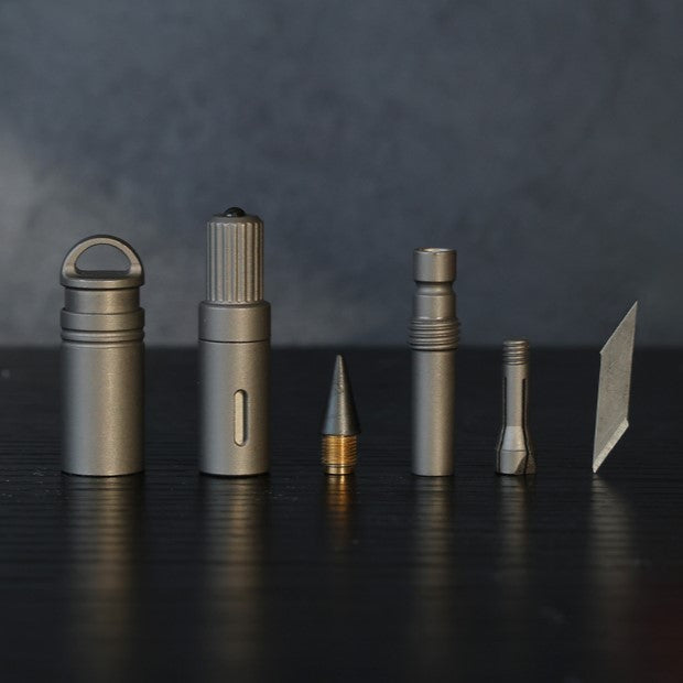 DartInk – Quick-Release Titanium Mini Pen & Knife