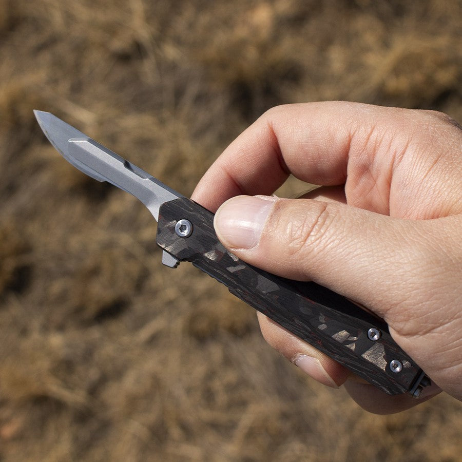 The SerpBlade: Titanium Pocket Utility Folding Scalpel Knife