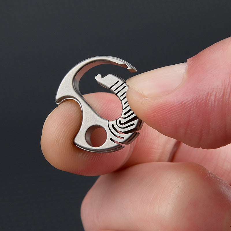 ADD-ONS: Mini titanium alloy car key clip backpack quick-release