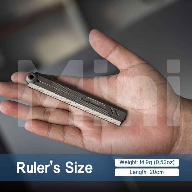 The Prule: Titanium Multifunctional EDC Foldable Ruler