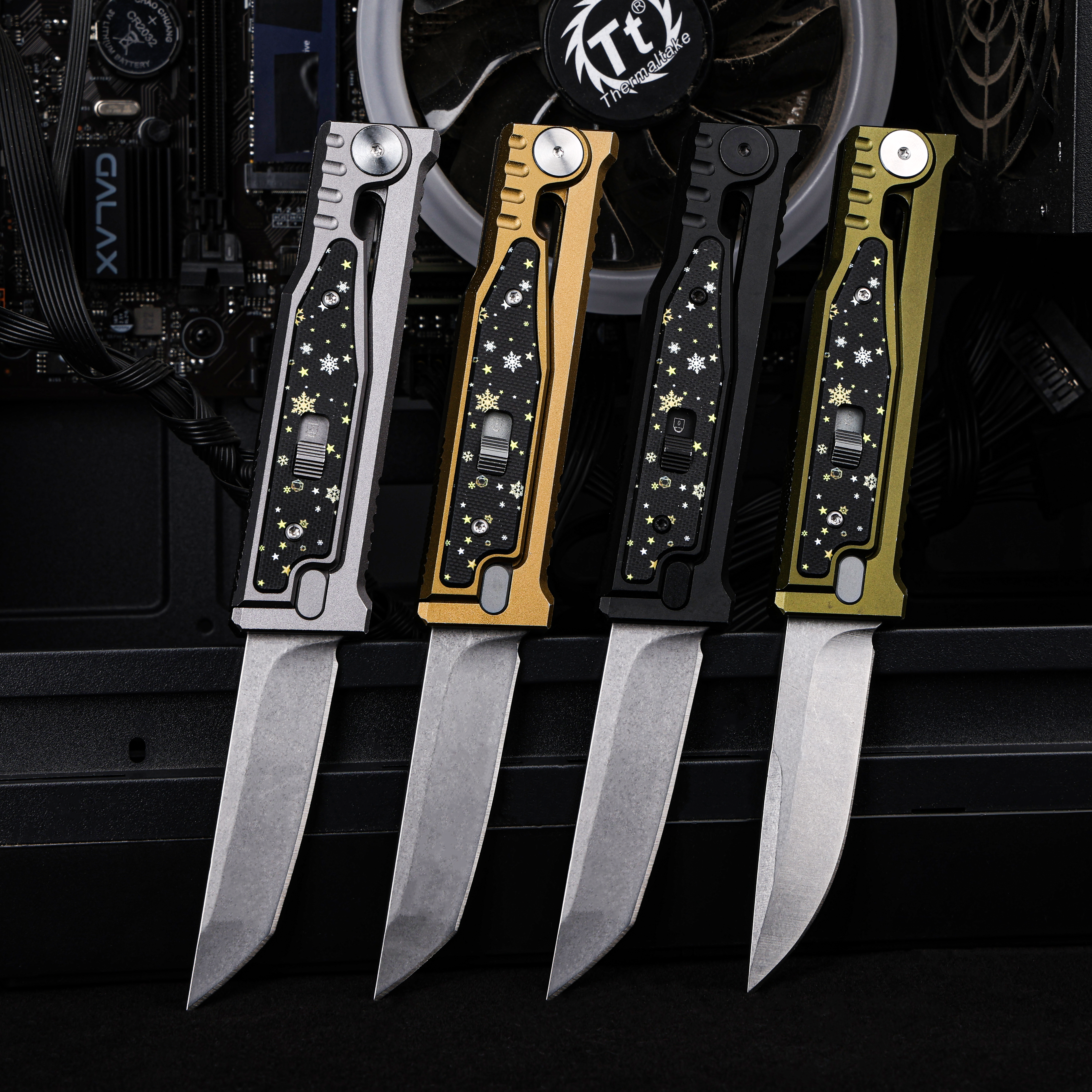 Christmas Limited Snowflake:The ThronRazor Gravity Knife with Selectable Blade Types&Color