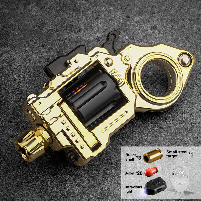 Pocket Flash:Alloy Agent Sky Police Revolver Soft Bullet Gun