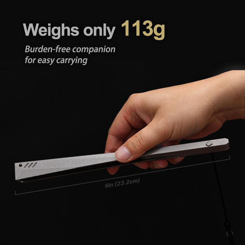 The Galaxy: Titanium EDC Kung Fu Folding Fan// Emergency Tool