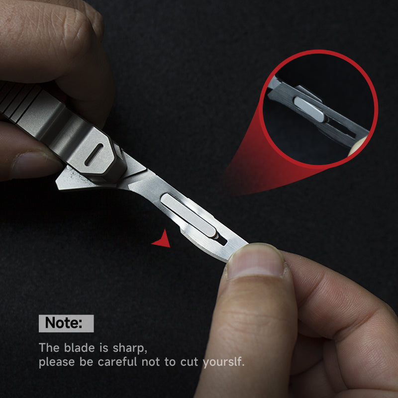 The Bladeclip: Titanium Pocket Knife+Quick Release Keychain