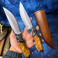 Corsair’s Legacy: Handcrafted Pirate Survival Knife | Japanese SKD-11 Steel & Rare Thuja Wood
