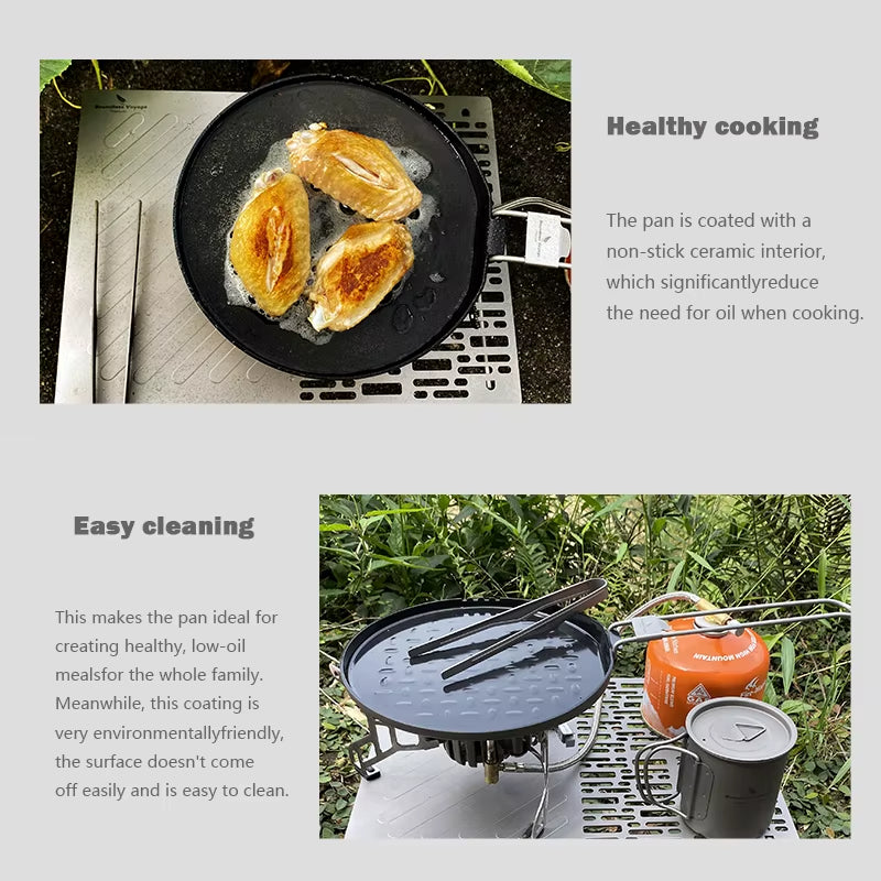 AeroTitan - Lightweight Foldable Titanium Skillet