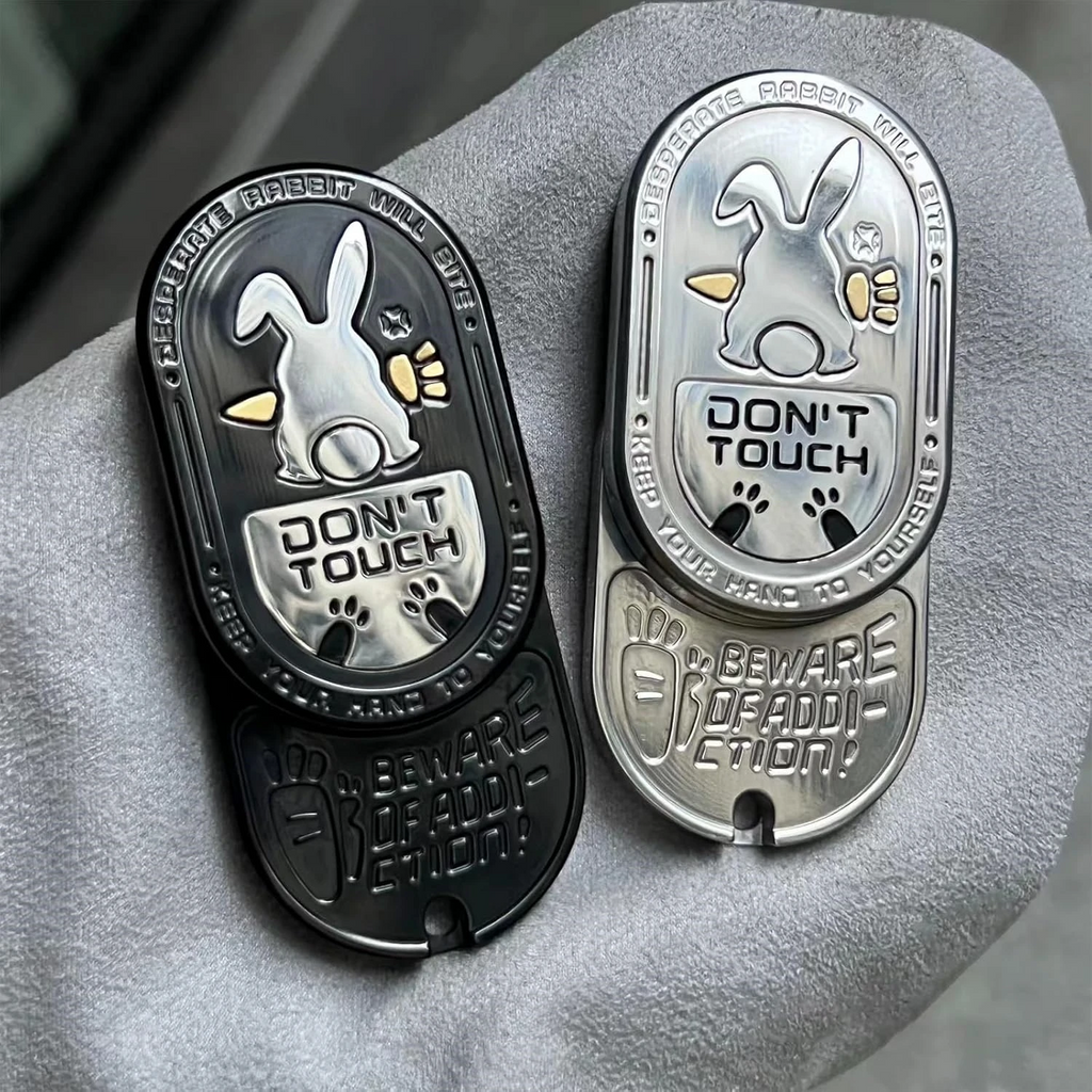 Don’t Touch Bunny Slider – Grumpy Rabbit EDC Toy with Addictive “Ding” Sound