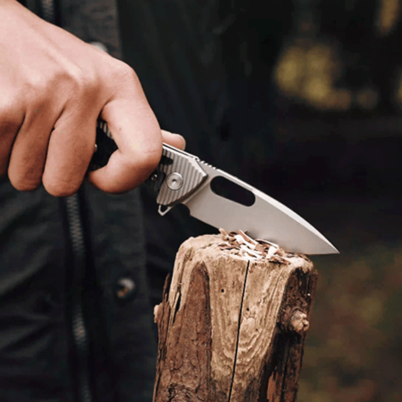 The Shadow Blade: Titanium Handle with M390 Blade EDC Knife