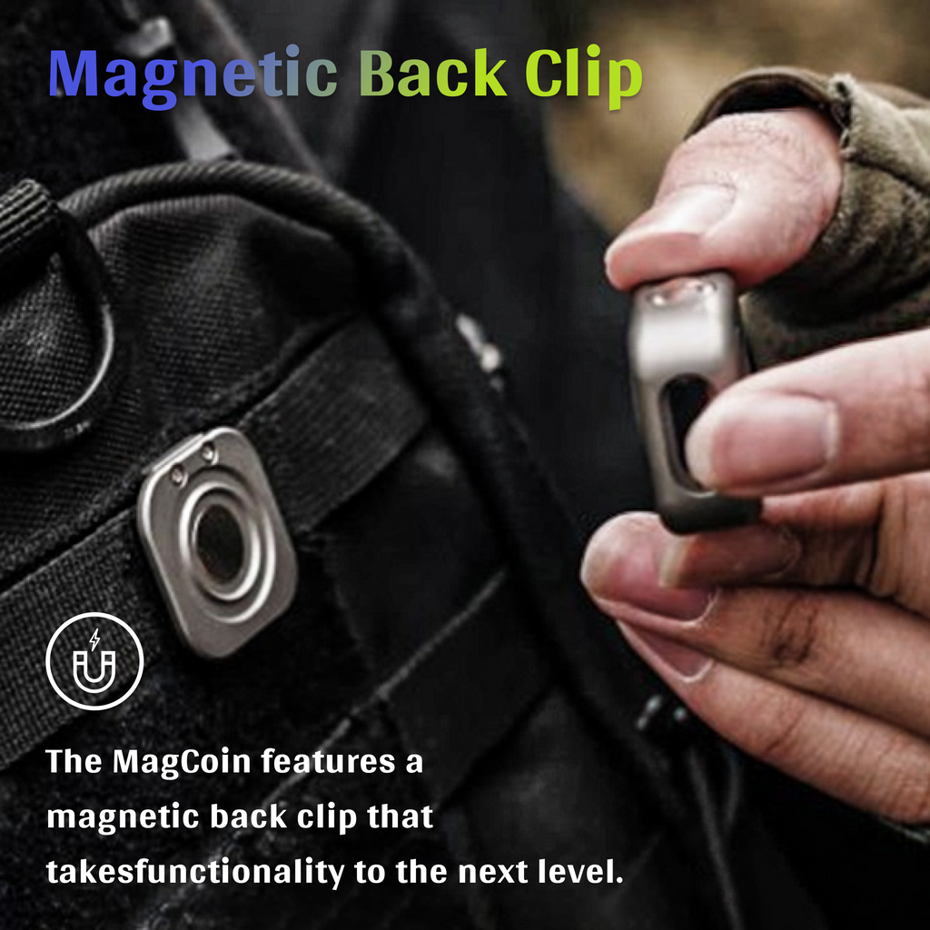 MagCoin - Titanium Magnetic Quick-Release Micro Flashlight