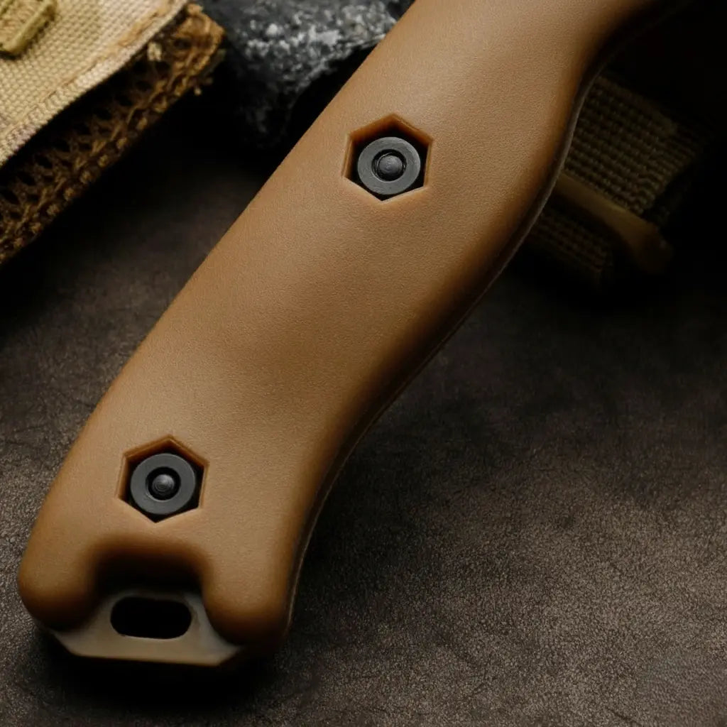 Vanguard: 5mm Thick Heavy-Duty Tactical Fixed Blade | Non-Slip Polymer Grip & Quick-Mount Sheath