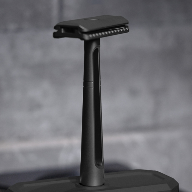 Titanium ModuRazor - Lightweight, Collapsible Razor for Portable Shaving
