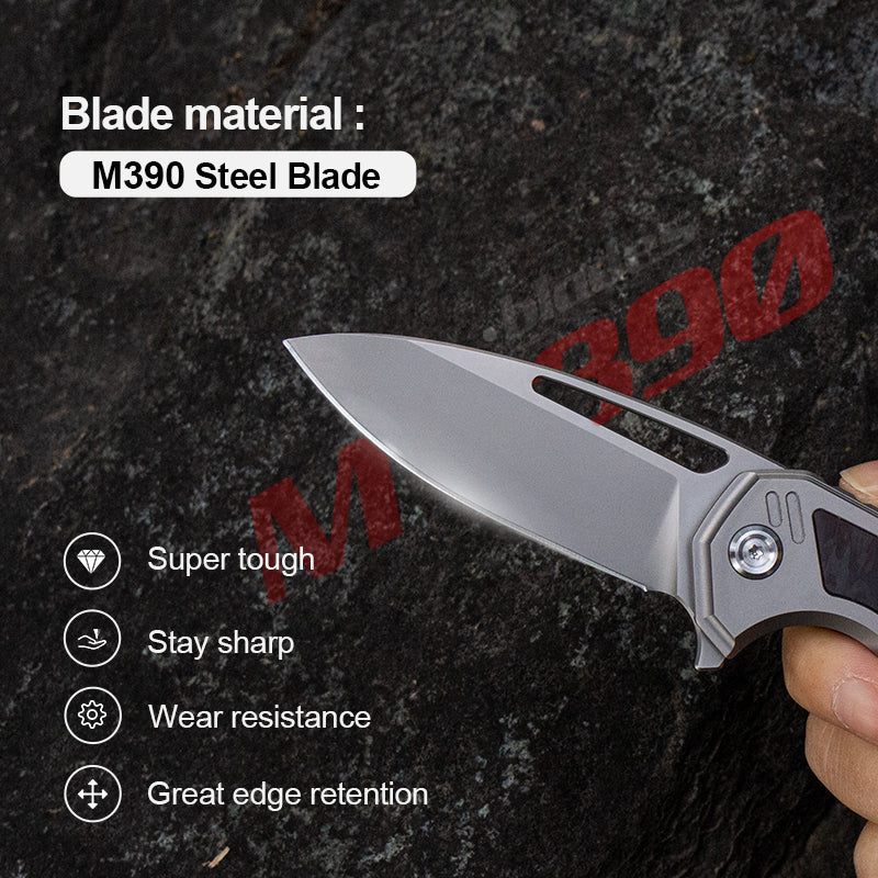 The Cicada Knife: Ti Handle with M390 Blade EDC Knife
