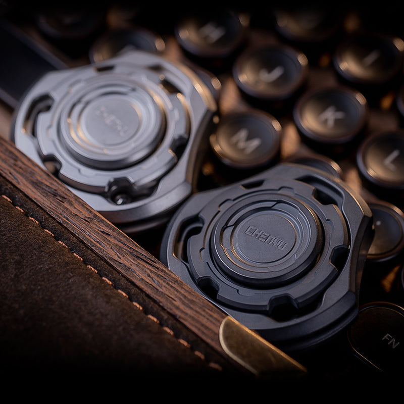 Titanium Compound Gyro Fidget Spinner:Modular EDC Stress Relief Toy