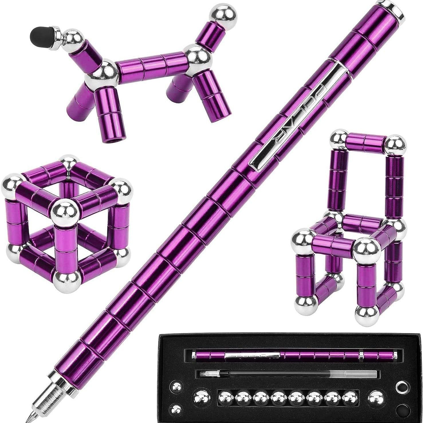 ADD-ONS: Magnetic Metal Fidget Pen-Deformable Stress Multifunctional Various of Shapes