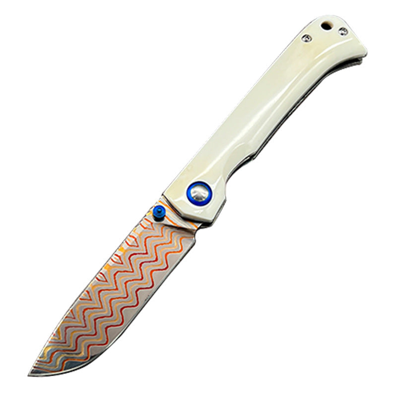 Winged Avian:Two-Tone Damascus Steel Tactical EDC Folding Knife