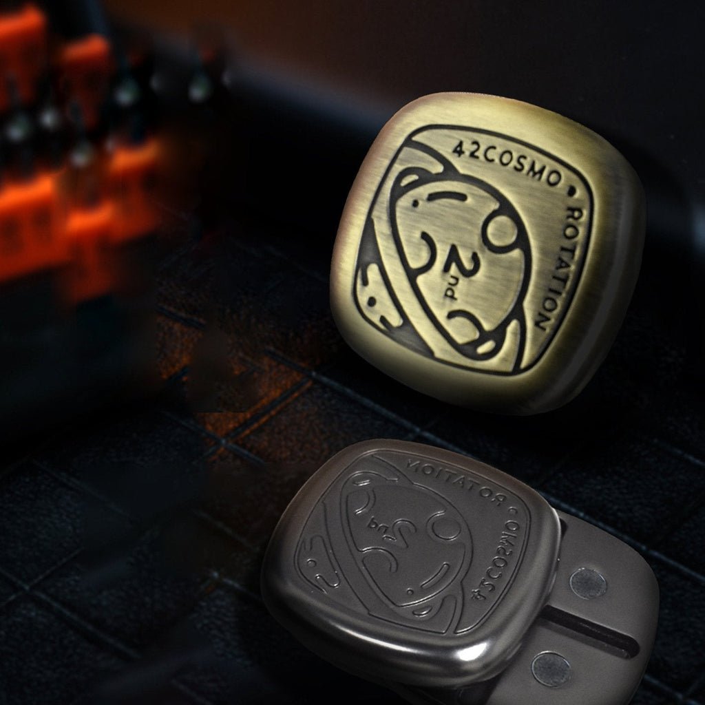 Cross-Lock Metal Push Fidget Slider:EDC Stress Relief Clicking Coin Toy