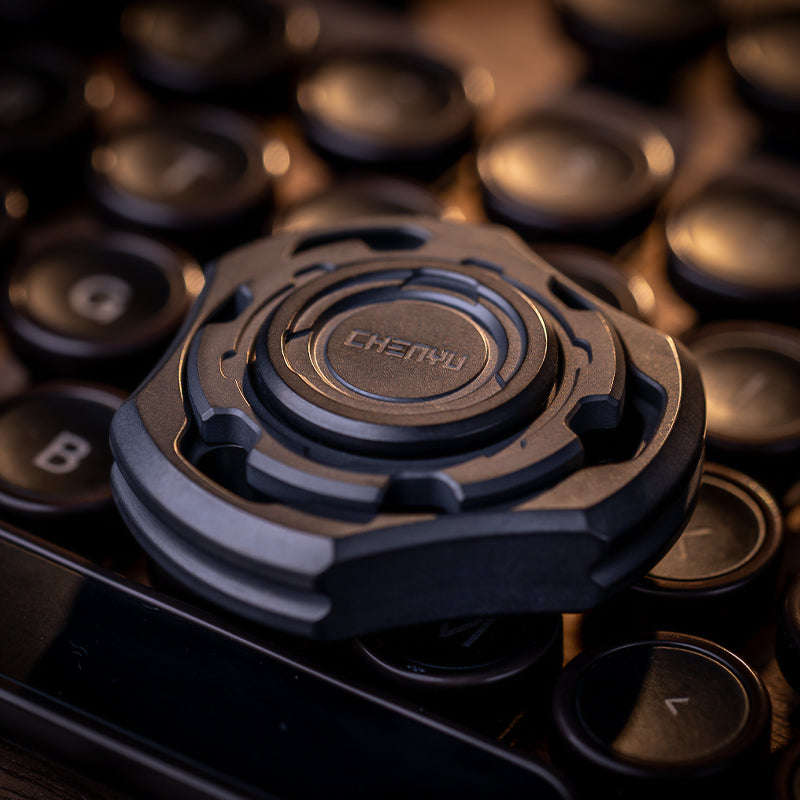 Titanium Compound Gyro Fidget Spinner:Modular EDC Stress Relief Toy