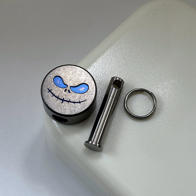 ADD-ONS:Titanium Jolly Roger EDC Bead&Zipper Pull