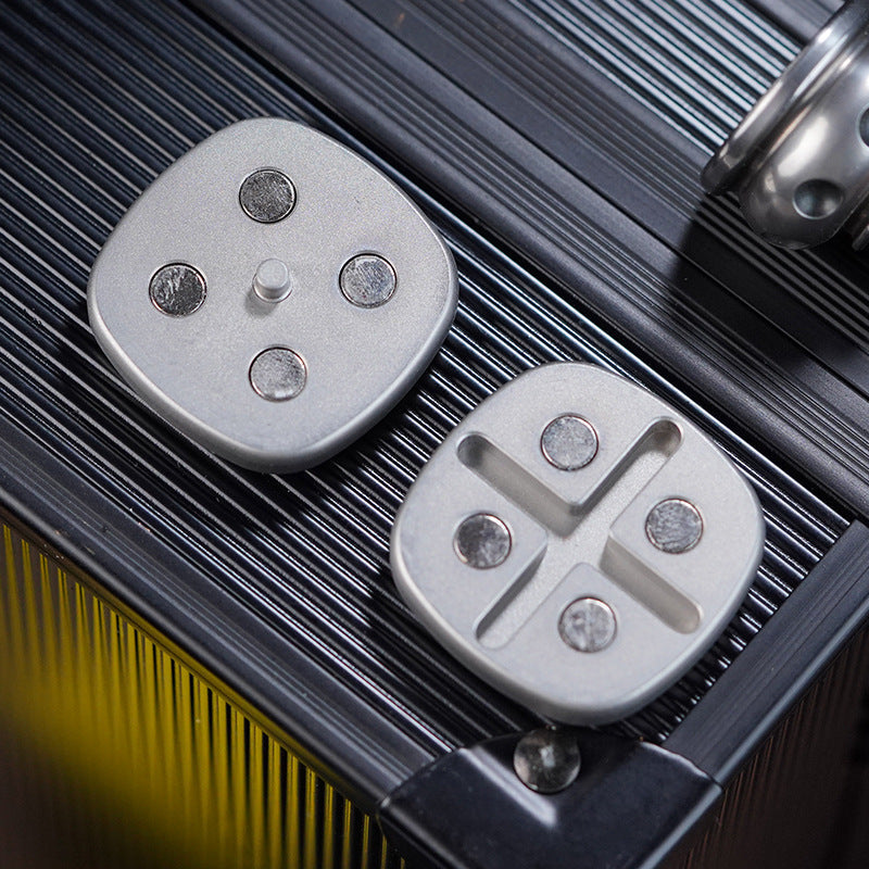 Cross-Lock Metal Push Fidget Slider:EDC Stress Relief Clicking Coin Toy