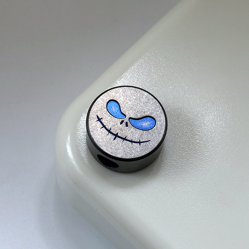 ADD-ONS:Titanium Jolly Roger EDC Bead&Zipper Pull