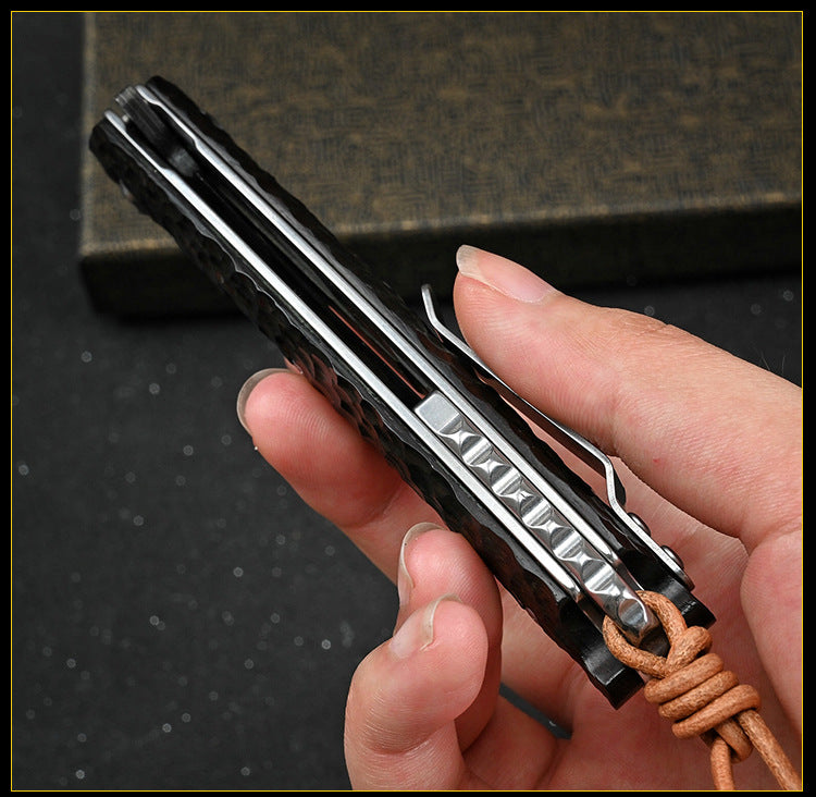 Black Stallion: VG10 Damascus Steel Folding Artisan EDC Knife