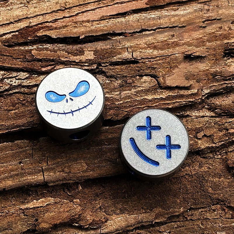 ADD-ONS:Titanium Jolly Roger EDC Bead&Zipper Pull