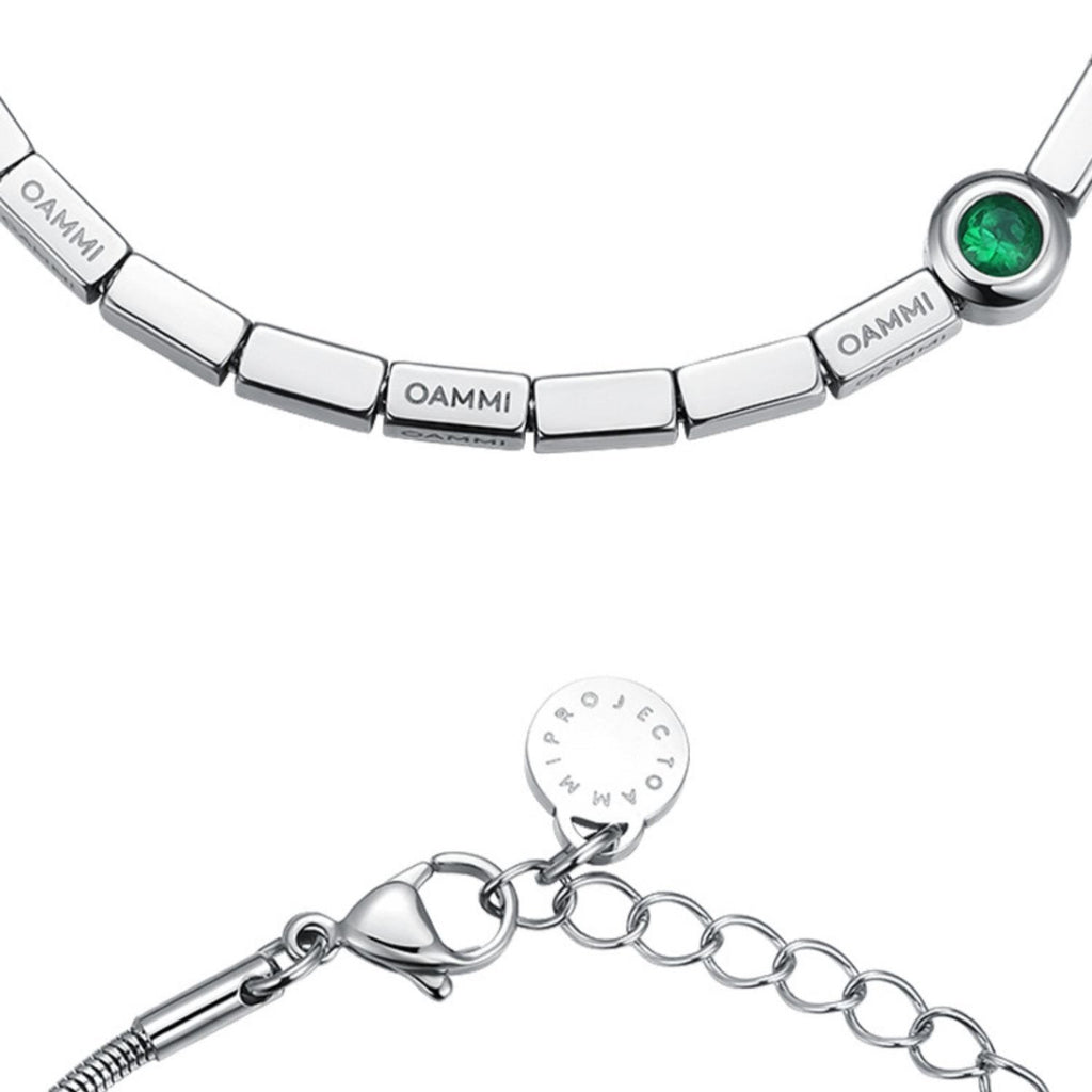 Cosmic Prism - Unisex Geometric Steel Cube Link Bracelet